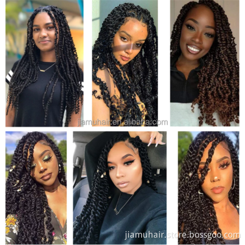 Synthetic Pre Passion Twist Crochet Hair free tress water wave braiding hair Extensions